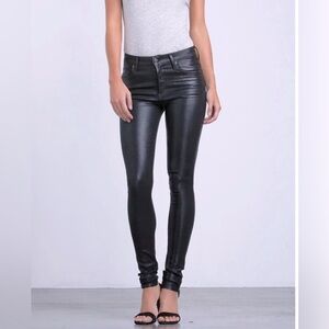 Citizens of Humanity Rocket black leather look 26 high rise skinny jean